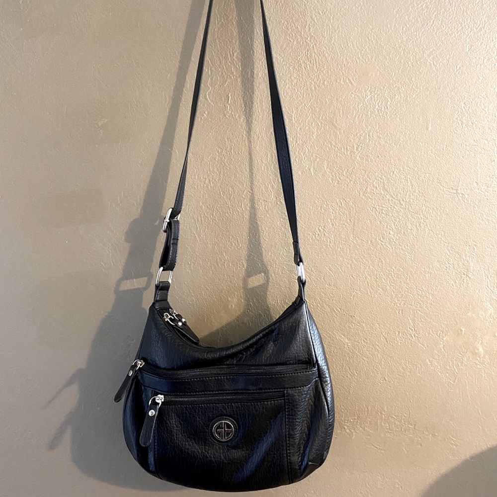 Faux Leather Giani Bernini Pebble Hobo Black Purse